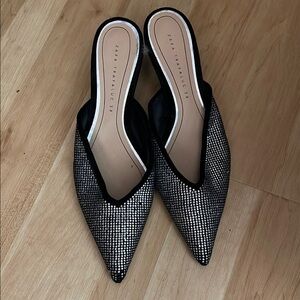 Zara crystal kitten heels